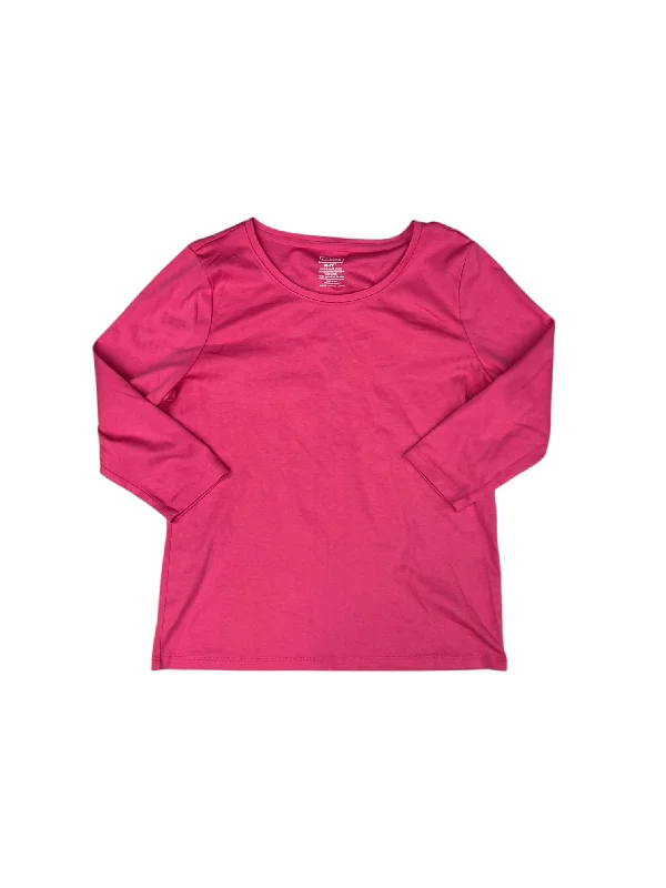 Top 3/4 Sleeve By L.l. Bean In Pink, Size: Mp