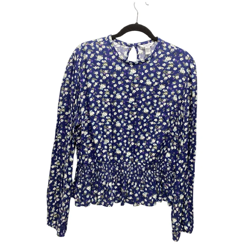 Top Long Sleeve By Arizona In Floral Print, Size: Xl