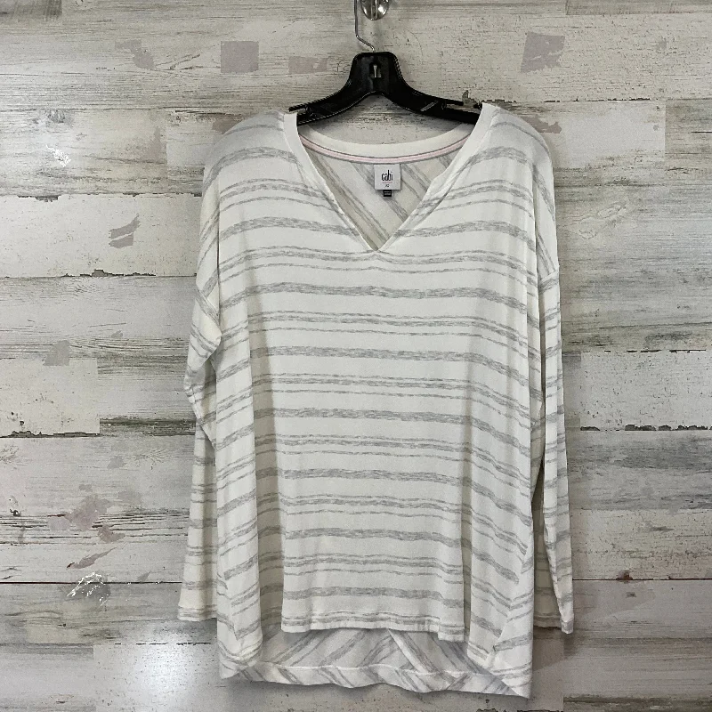 Top Long Sleeve By Cabi In White, Size: Xs