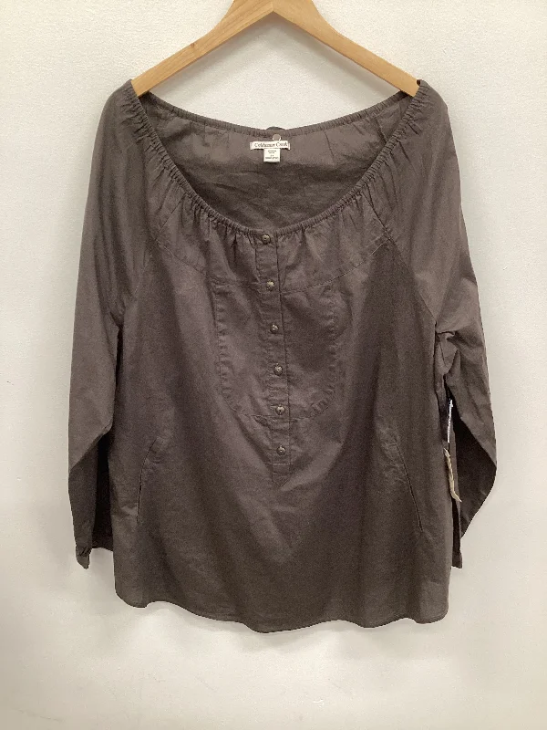 Top Long Sleeve By Chicos In Brown, Size: 2x