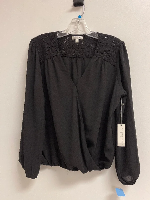 Top Long Sleeve By Clothes Mentor In Black, Size: M