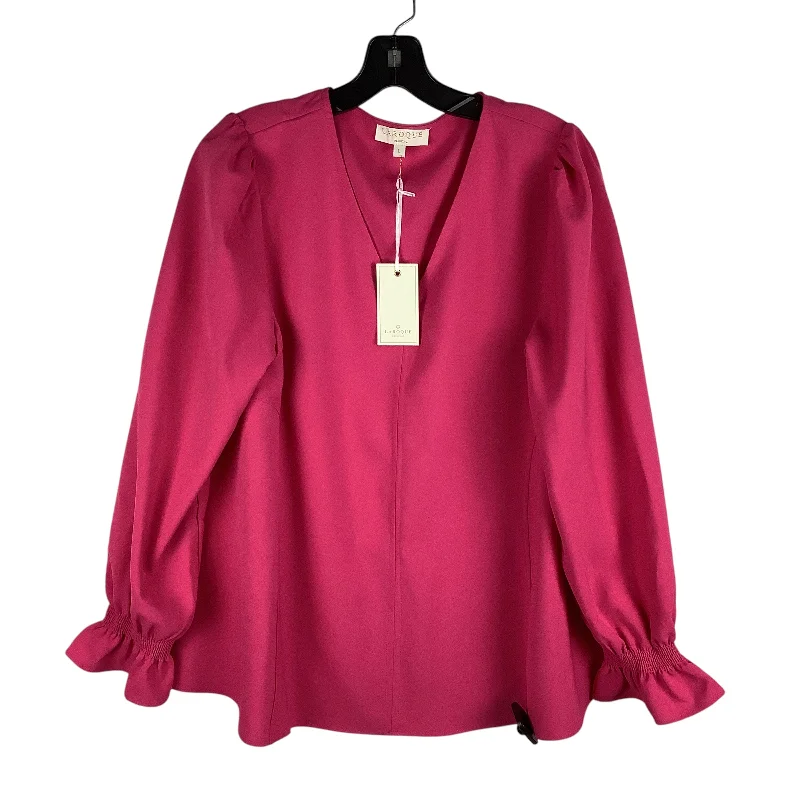 Top Long Sleeve By Cmb In Pink, Size: L