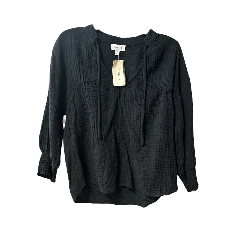 Top Long Sleeve By Evereve In Black, Size: Xs