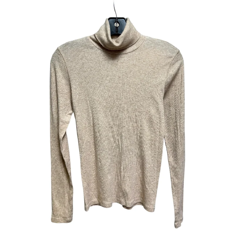 Top Long Sleeve By Everlane In Tan, Size: M