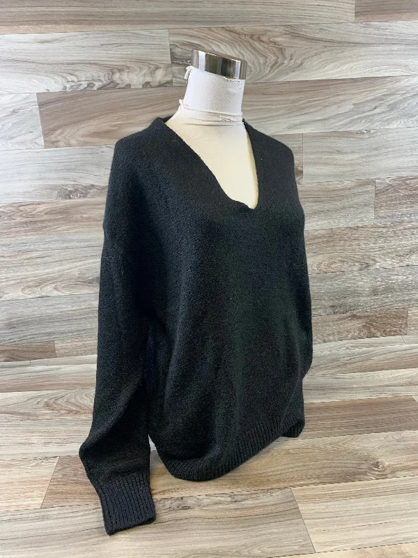 Top Long Sleeve By H&m In Black, Size: S