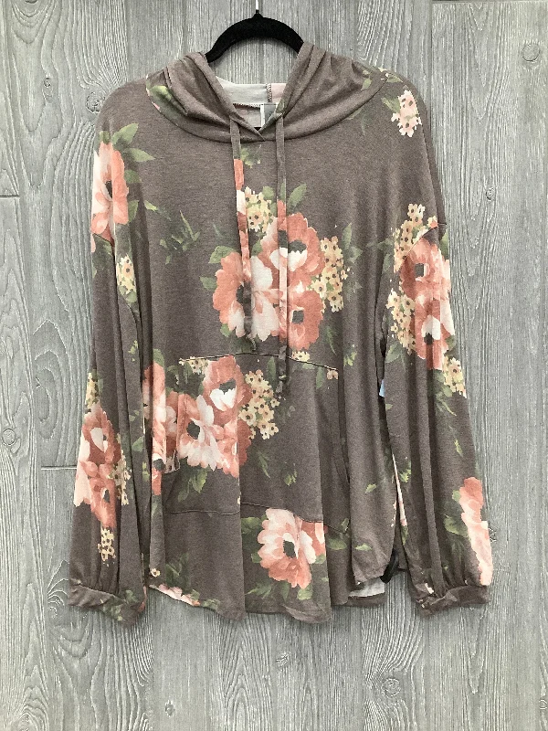 Top Long Sleeve By Honeyme In Floral Print, Size: Xxl