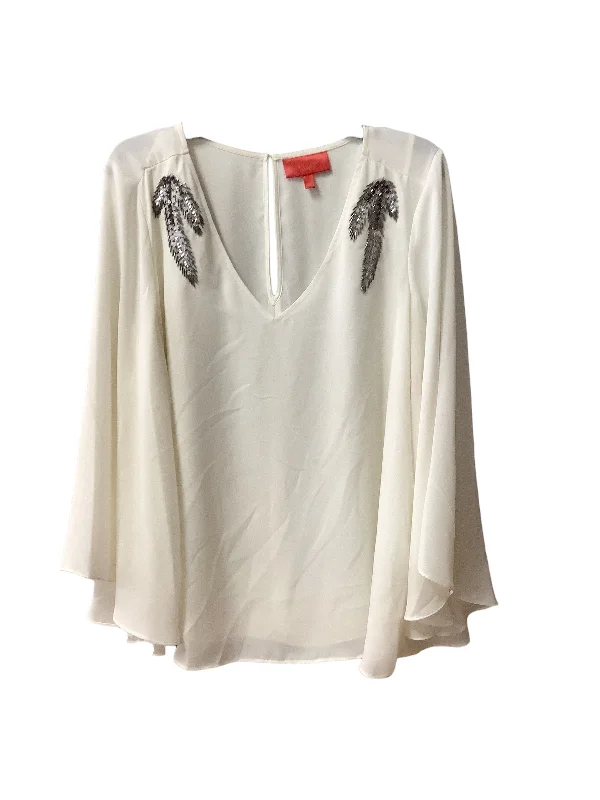 Top Long Sleeve By Jennifer Lopez In White, Size: Xl