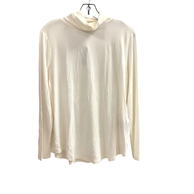 Top Long Sleeve By Jm Collections In Cream, Size: Lp