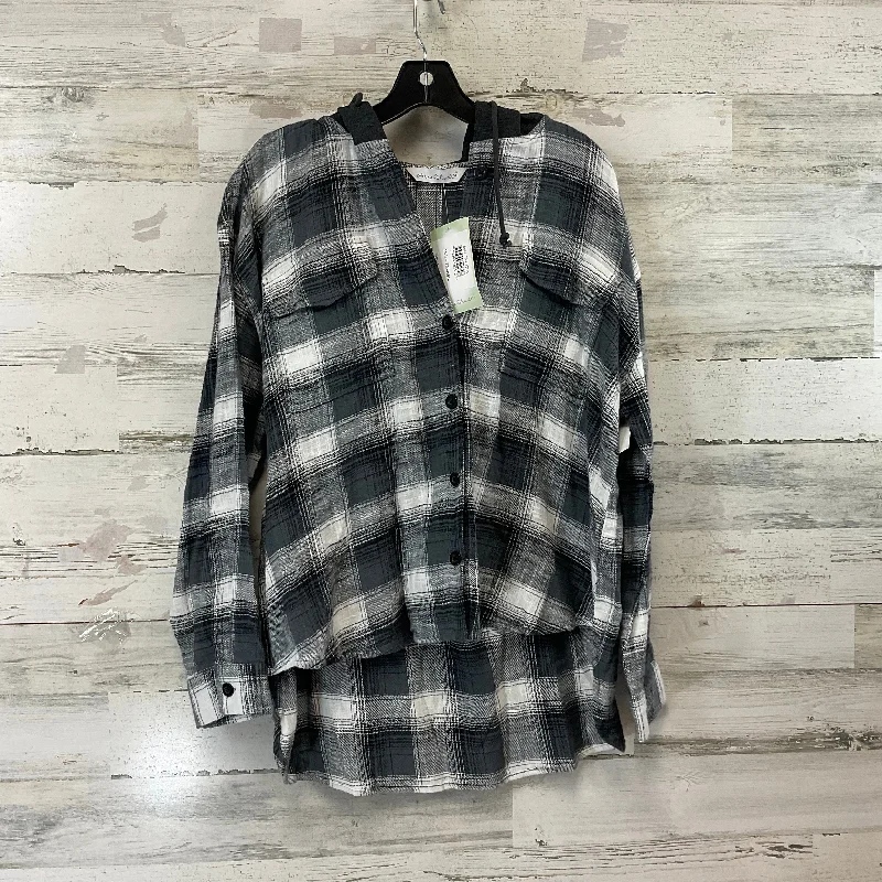 Top Long Sleeve By Kerenhart In Grey, Size: Xl