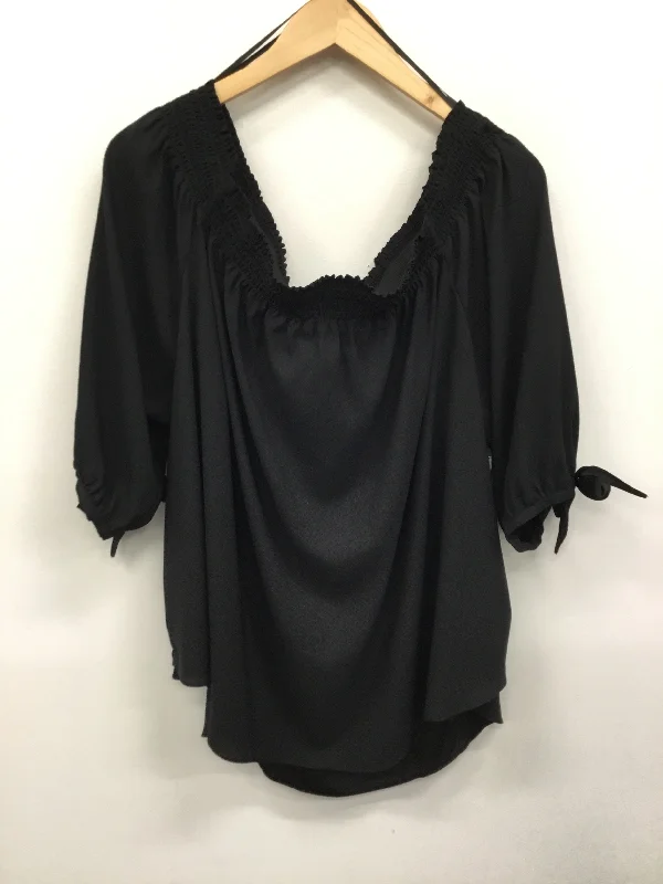 Top Long Sleeve By Lands End In Black, Size: 2x