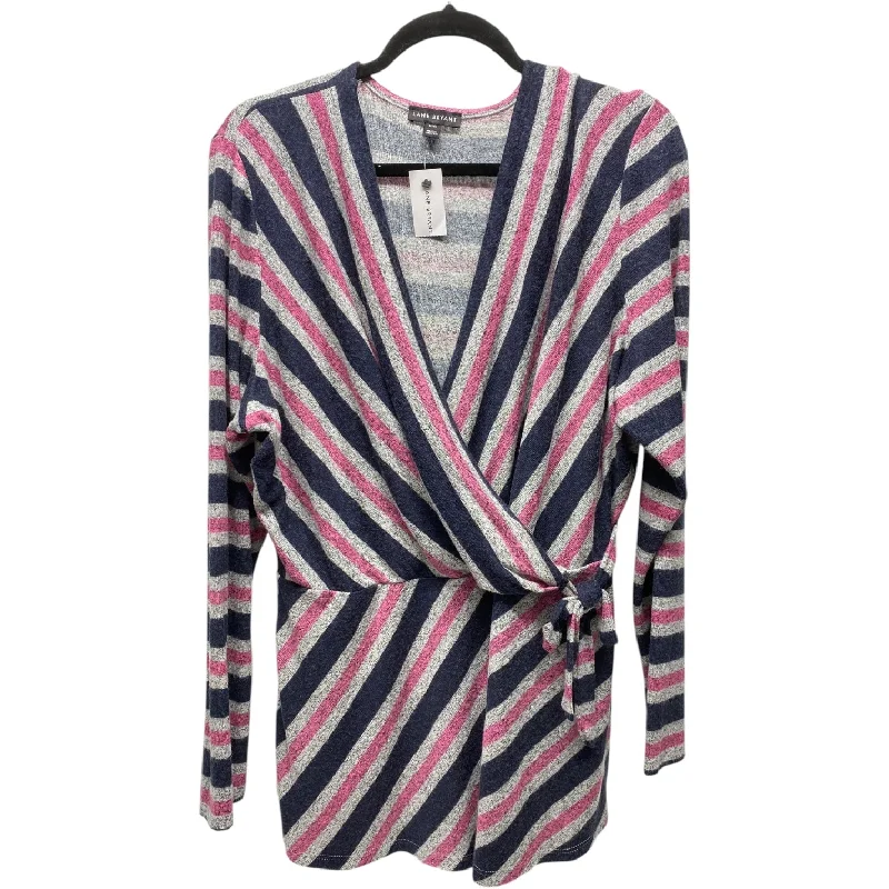 Top Long Sleeve By Lane Bryant In Striped Pattern, Size: 3x