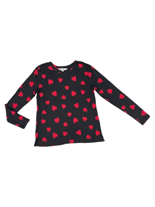 Top Long Sleeve By Loft In Black & Red, Size: S