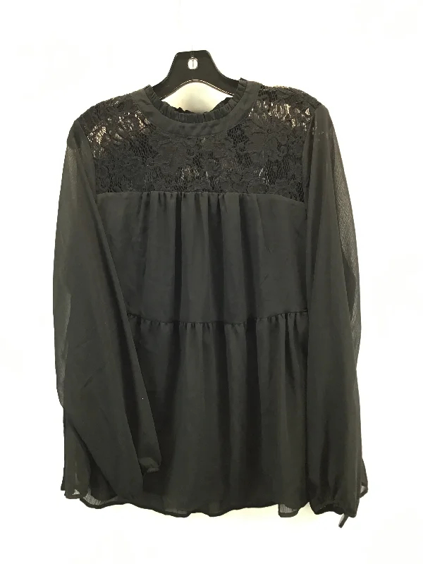 Top Long Sleeve By Torrid In Black, Size: 12