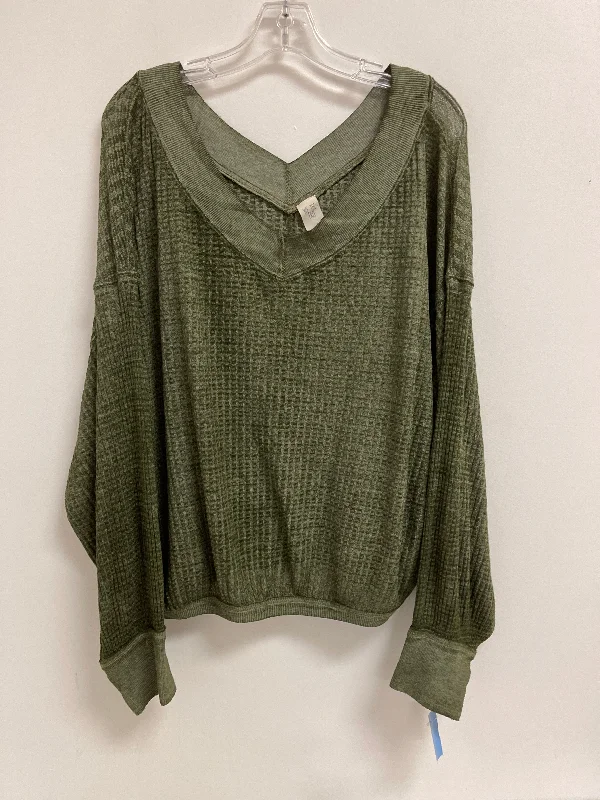 Top Long Sleeve By We The Free In Green, Size: L