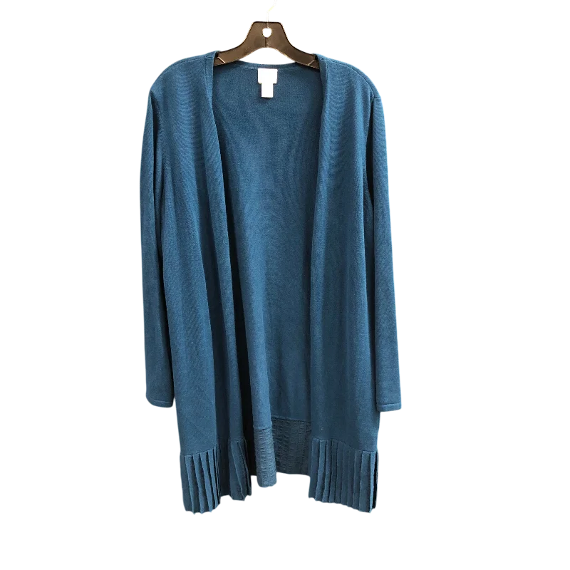 Cardigan By Chicos In Teal, Size: L