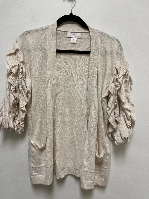 Cardigan By Clothes Mentor In Cream, Size: S