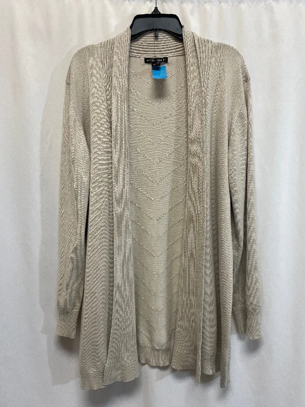 Cardigan By Clothes Mentor In Tan, Size: L