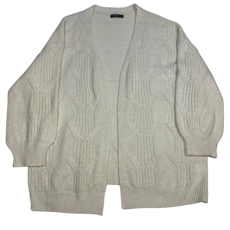 Sweater Cardigan By Shein In Cream, Size: 2x