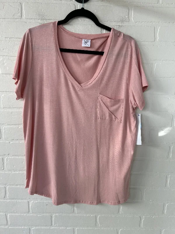 Top Short Sleeve Basic By Clothes Mentor In Pink, Size: Xl