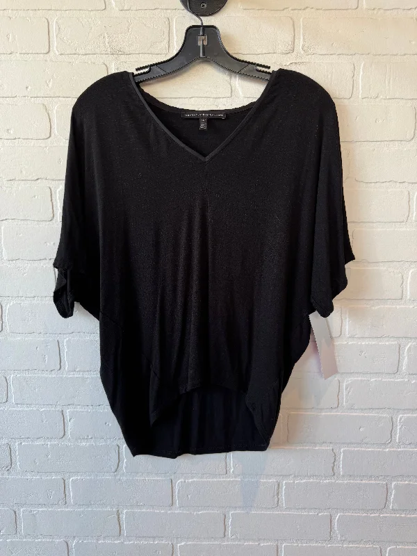 Top Short Sleeve Basic By White House Black Market In Black, Size: Xxs