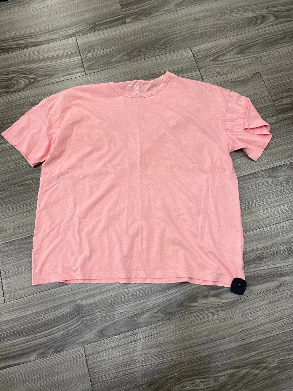 Top Short Sleeve By Aerie In Pink, Size: Xl