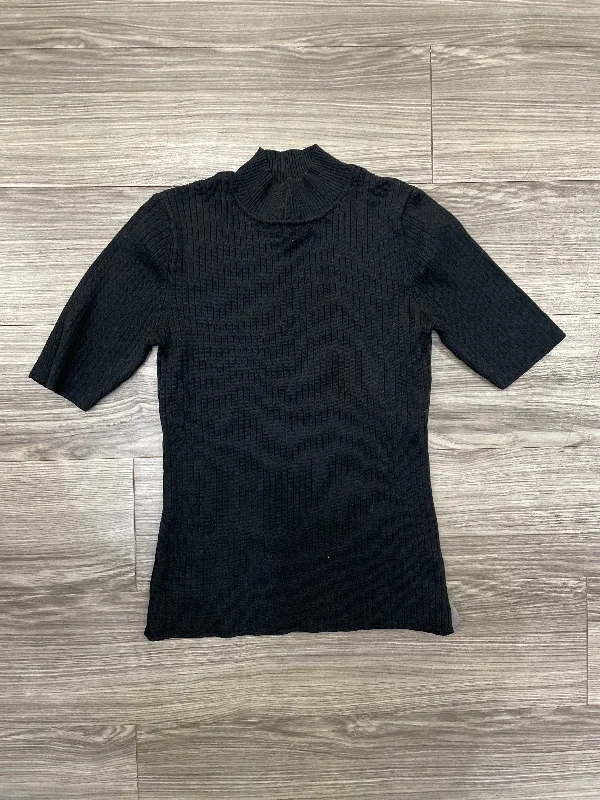 Top Short Sleeve By Clothes Mentor In Black, Size: L