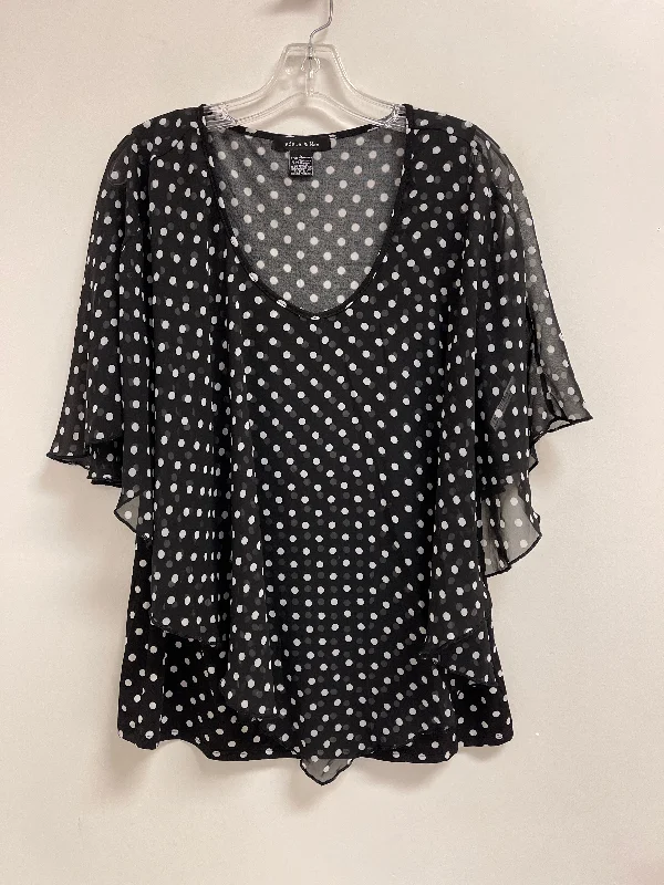 Top Short Sleeve By Clothes Mentor In Polkadot Pattern, Size: L