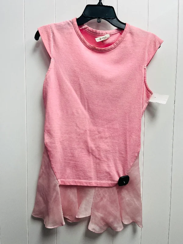 Top Short Sleeve By dandup In Pink, Size: S