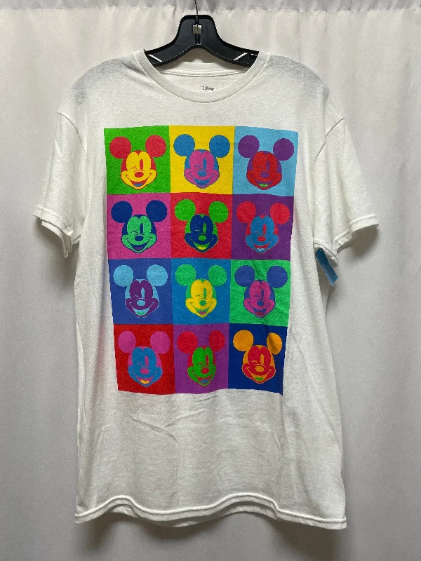 Top Short Sleeve By Disney Store In White, Size: M