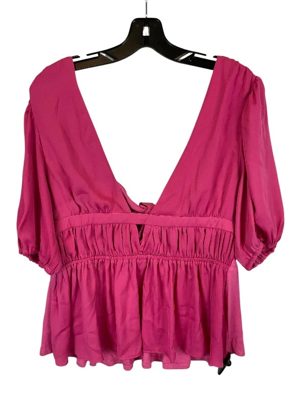 Top Short Sleeve By Dolan Left Coast In Pink, Size: S