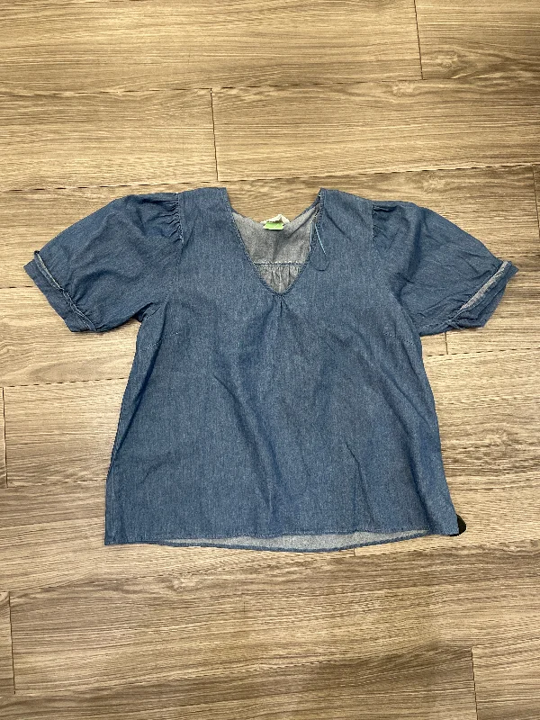 Top Short Sleeve By Draper James In Blue, Size: M