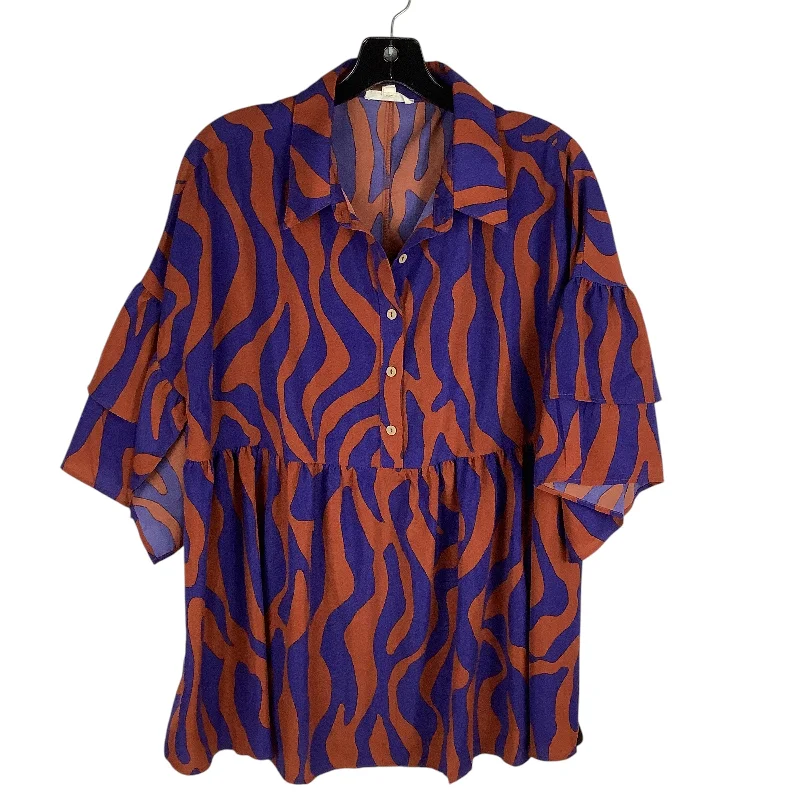 Top Short Sleeve By Easel In Animal Print, Size: S