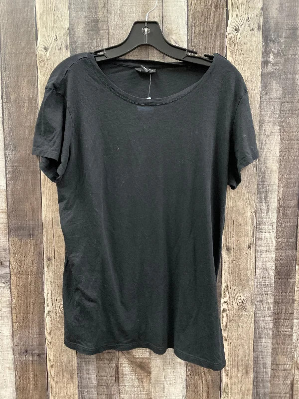 Top Short Sleeve By Halogen In Black, Size: Xl