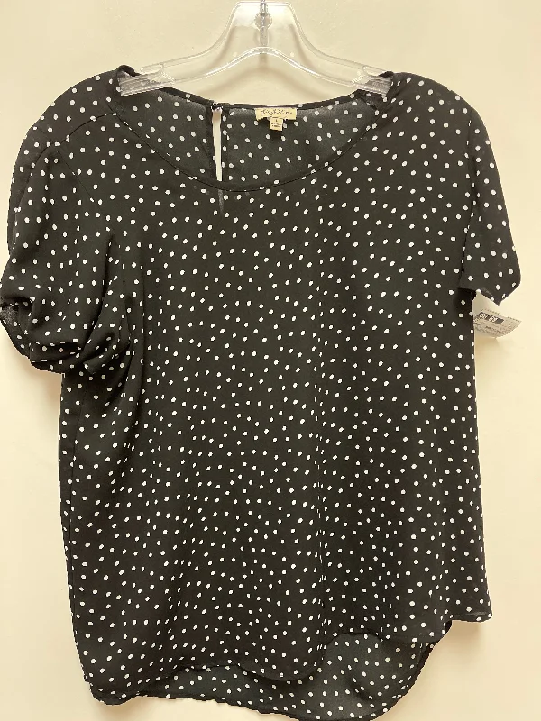 Top Short Sleeve By Lily White In Polkadot Pattern, Size: L