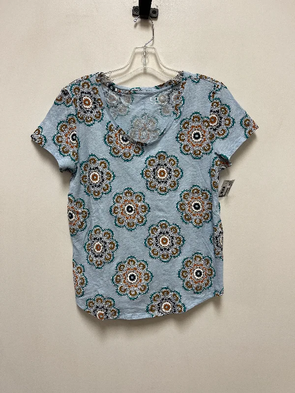 Top Short Sleeve By Loft In Blue, Size: M