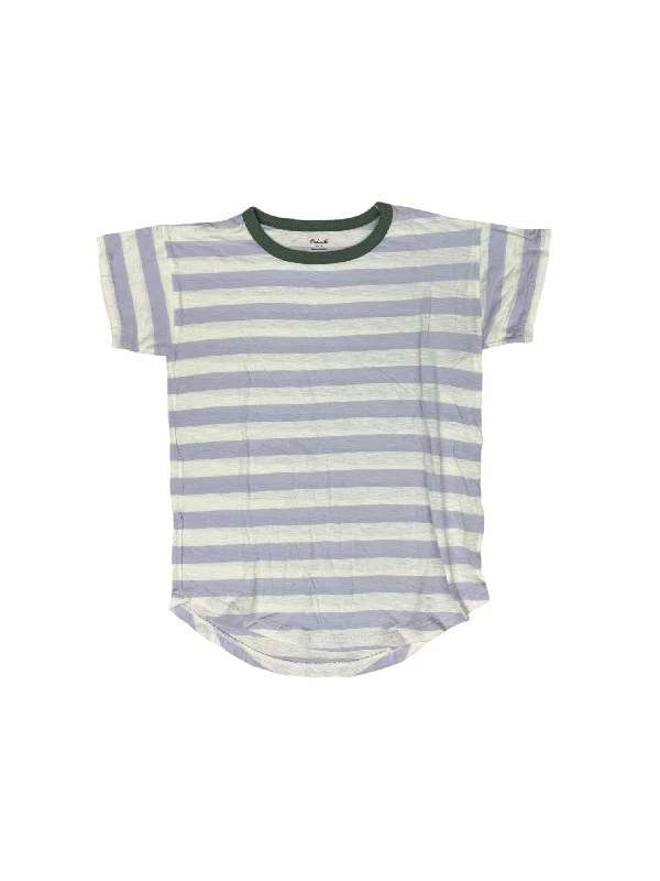 Top Short Sleeve By Madewell In Striped Pattern, Size: S