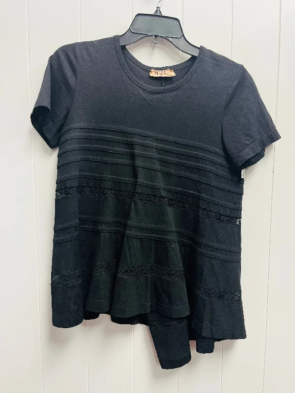 Top Short Sleeve By no 21  In Black, Size: M