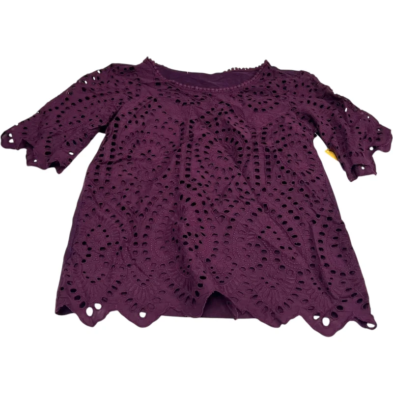 Top Short Sleeve By Porridge In Purple, Size: S