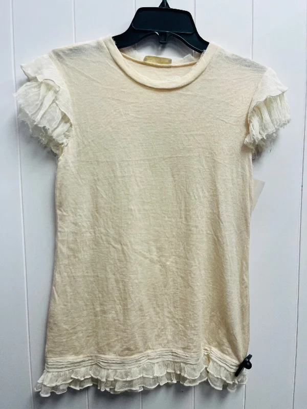 Top Short Sleeve By scervino street  In Cream, Size: S