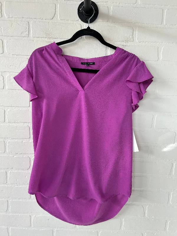 Top Short Sleeve By Staccato In Purple, Size: M