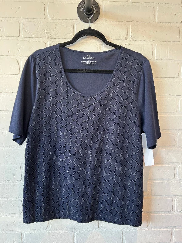 Top Short Sleeve By Talbots In Blue, Size: Xl