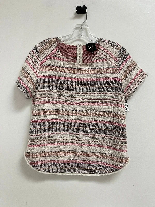 Top Short Sleeve By W5 In Striped Pattern, Size: M