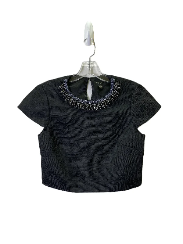 Top Short Sleeve Designer By Ted Baker In Black, Size: S