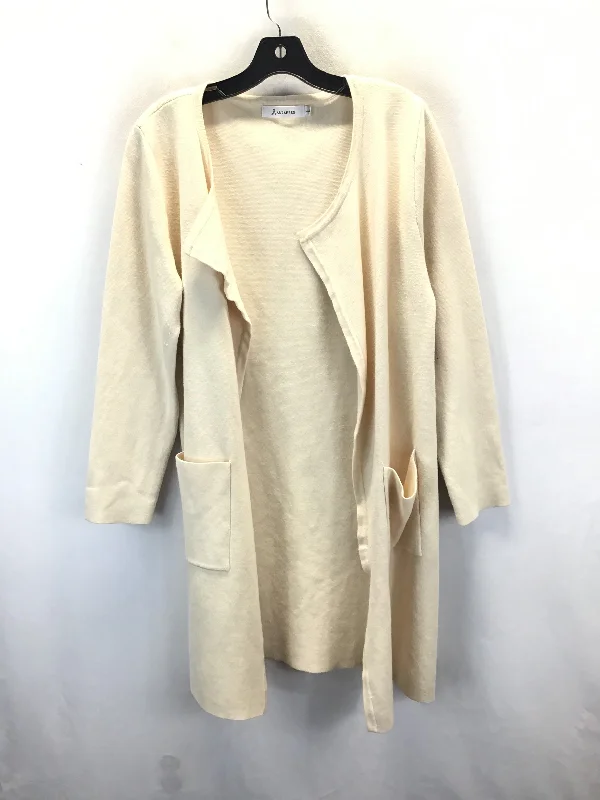 Cardigan By Clothes Mentor In Cream, Size: L