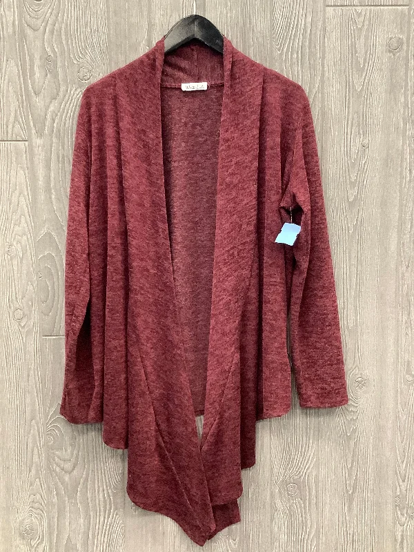 Cardigan By Clothes Mentor In Red, Size: L