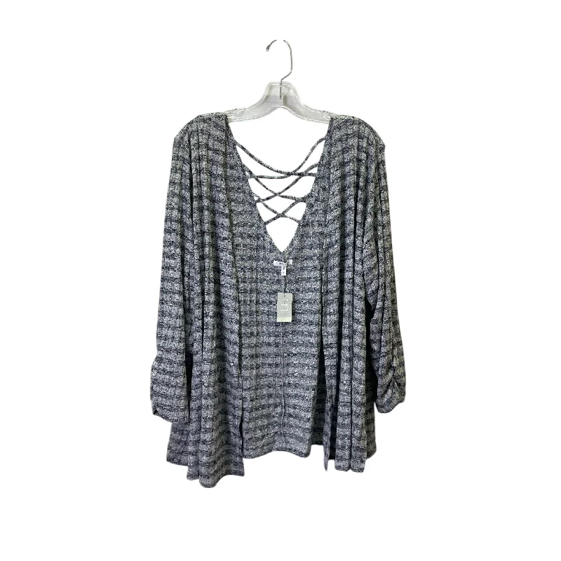 Cardigan By Maurices In Blue & Grey, Size:L