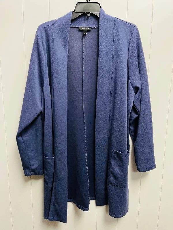 Cardigan By Torrid In Blue, Size: 2x