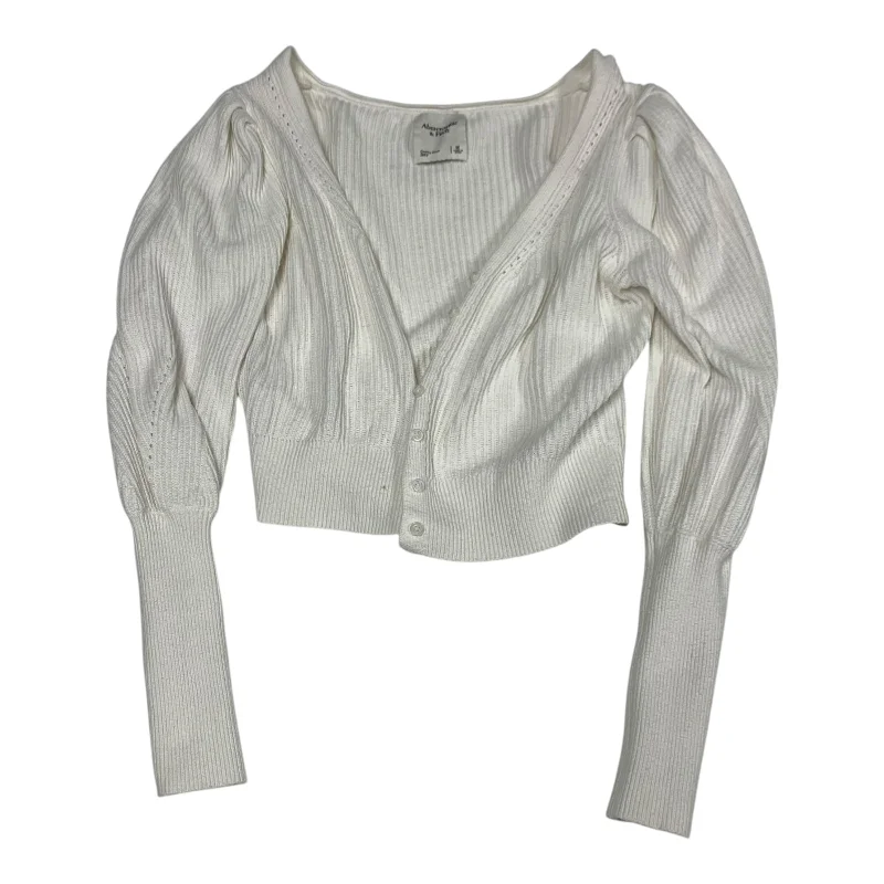 Sweater Cardigan By Abercrombie And Fitch In White, Size: M