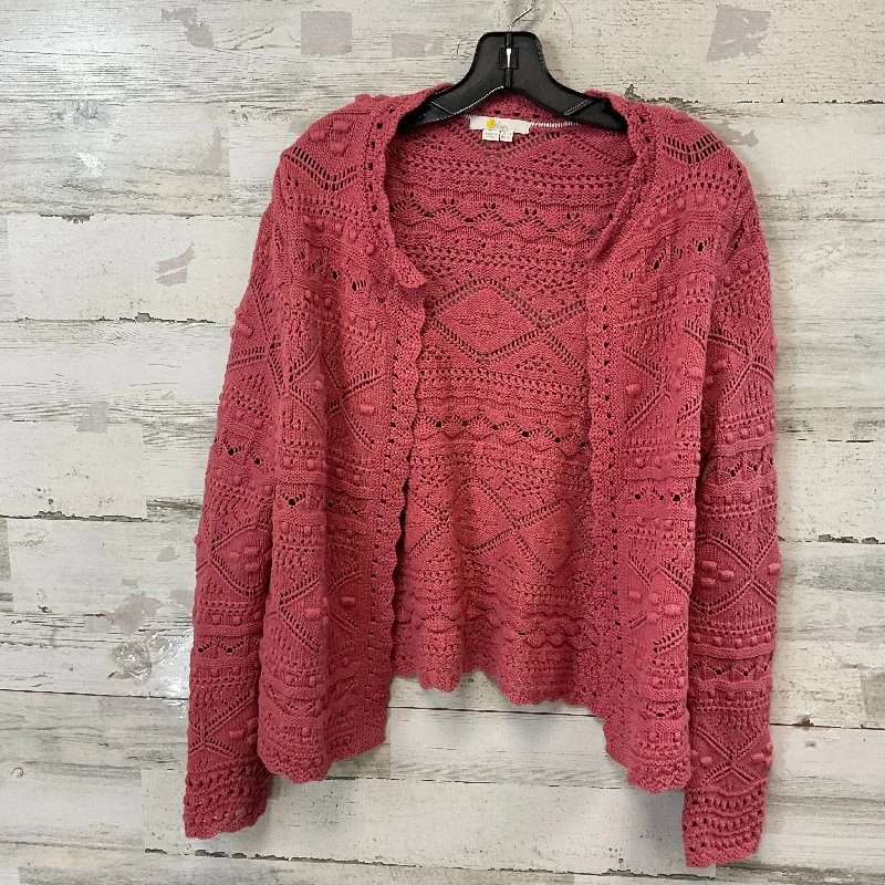 Sweater Cardigan By Boden In Pink, Size: S