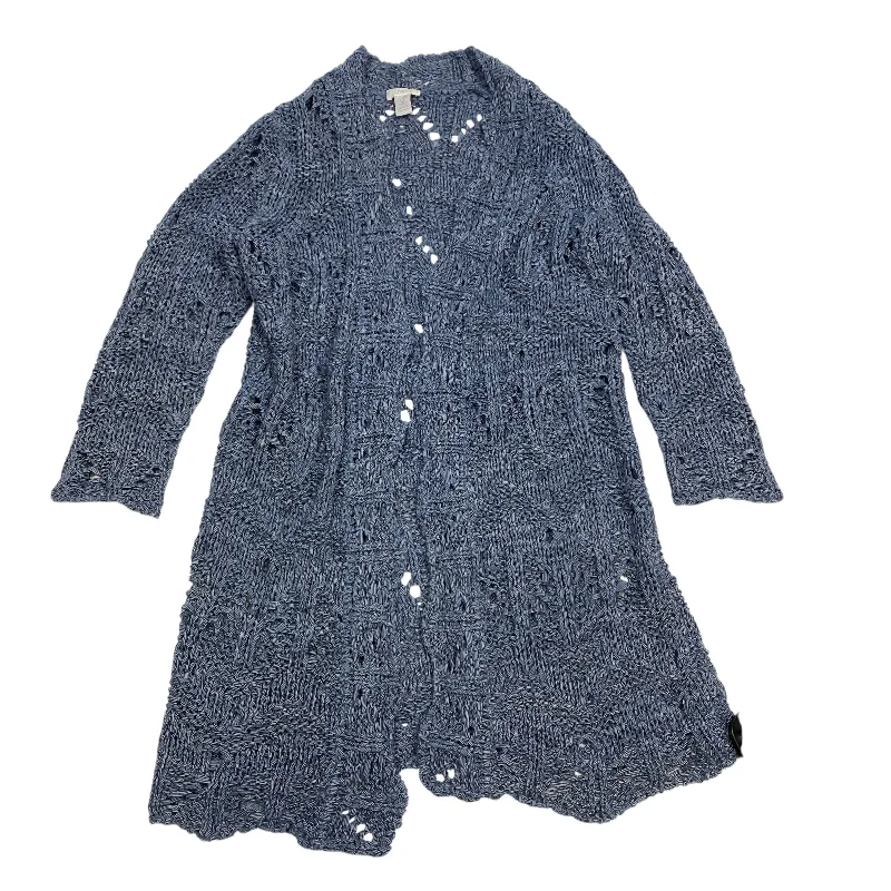 Sweater Cardigan By Chicos In Blue, Size: S